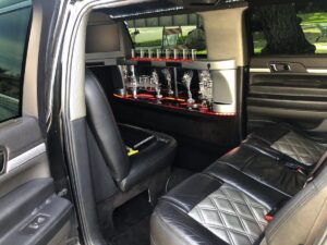 Interior of Lincoln MKT limousine