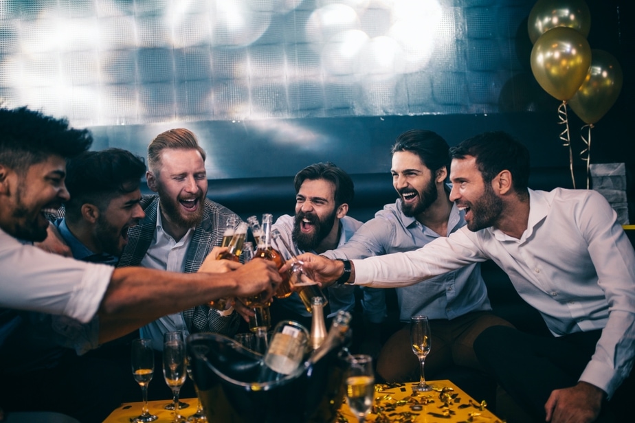 Friends out enjoying a drink