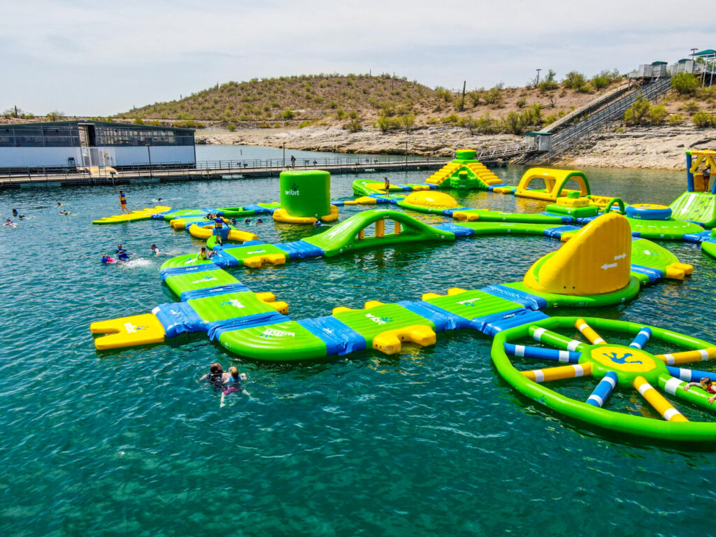 Pacqua Park obstacle course on Lake Pleasant