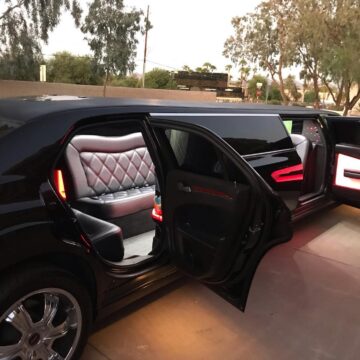 black Chrysler stretch limousine