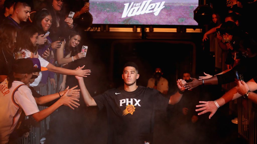 Phoenix Suns game - Devin Booker entering