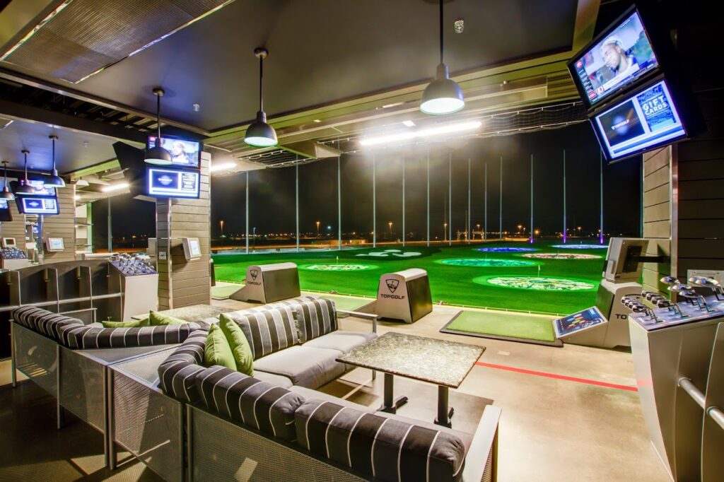 Top Golf bays can be rented ahead of time for a teenage birthday party 