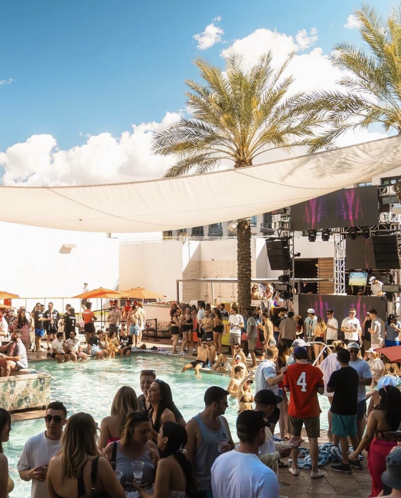 Pool party event at Maya Day Club - a great June event to cool off in Arizona