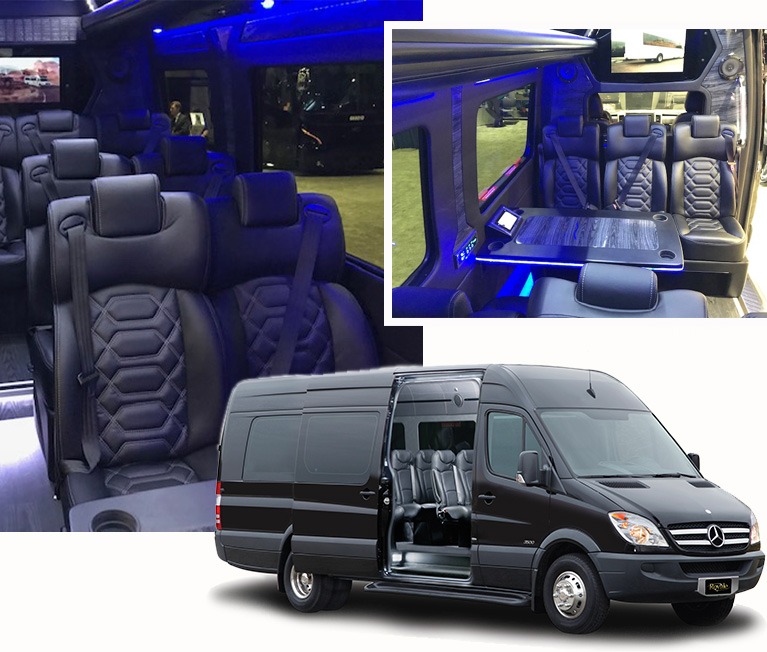 13 passenger Mercedes Executive Sprinter with leather interior