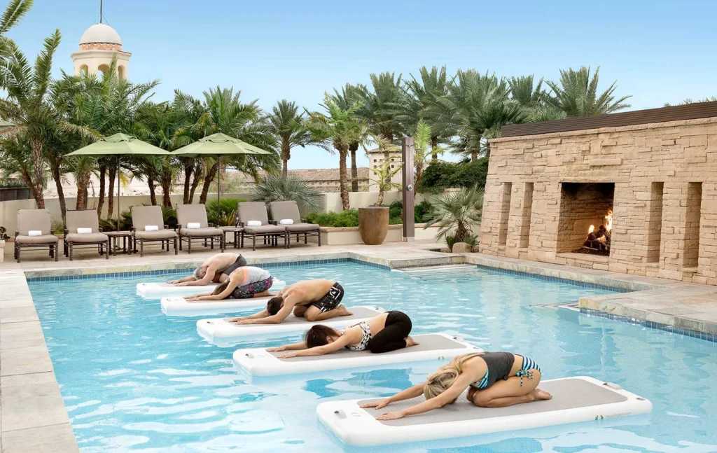 Practice yoga on the water during your Scottsdale staycation at the Princess