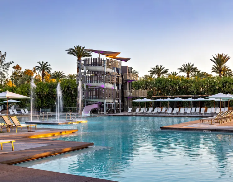 Hyatt Regency Scottsdale water slide / pool - perfect for a summer staycation