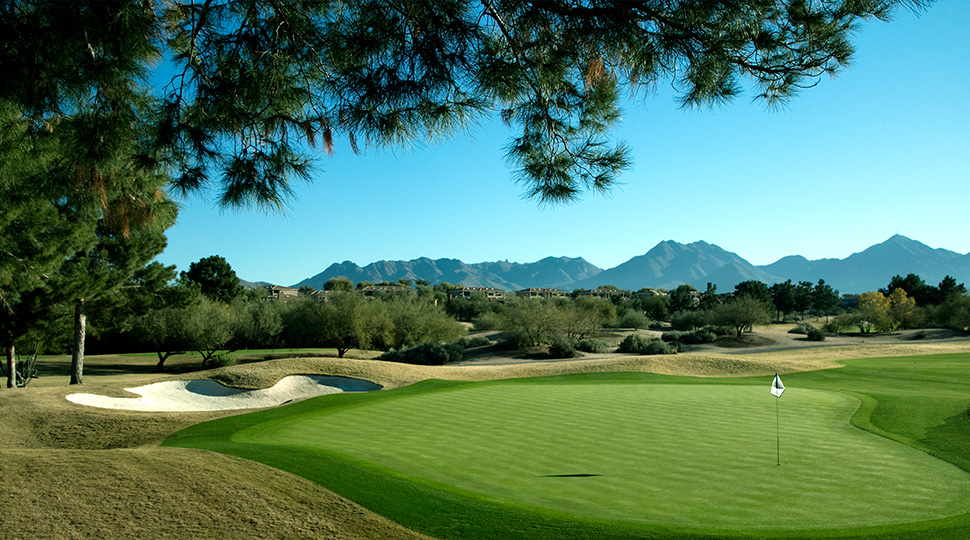 putting green at TPC Scottsdale - one of the best golf courses in Scottsdale