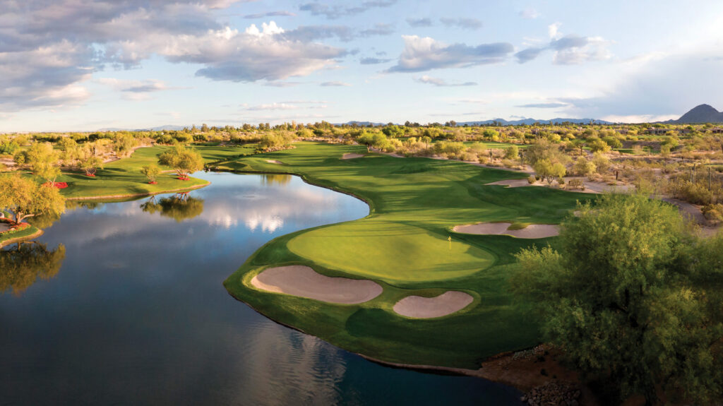 Aerial view showcasing Grayhawk golf course, one of the best golf courses in Scottsdale 