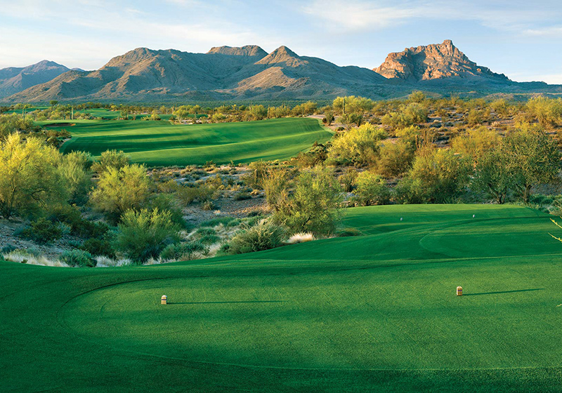 Tee off area at Wekopa Golf Resort in Scottsdale